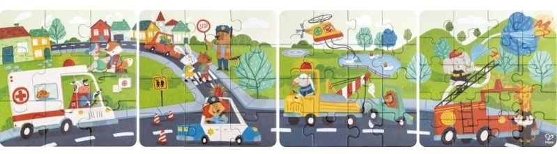 HaPe Set of 4 puzzles Emergency vehicles, 3+ years