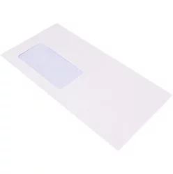 Envelope DL self-adh. white left window