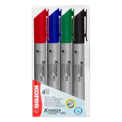 Флипчарт маркер Kores XF1 объл 4 цвята