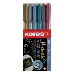 Kores Metallic Brush marker 6pcs