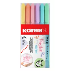 Kores Pastel Brush marker 6pcs