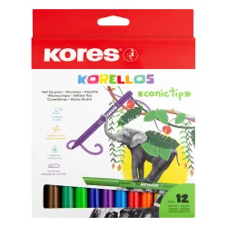 Kores Korellos Conic Felt tip pens 12col
