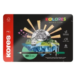 Kores Color Pencils 50 colors metal box