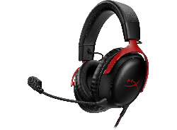HyperX Cloud III Gaming Headphones, Black/Red