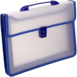 Bag for documents PVC blue edge