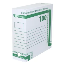 Архивна кутия карт OkOffice 35/25/10 бял