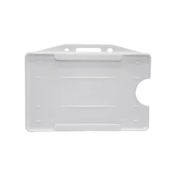 Badge horizontal hard PVC white