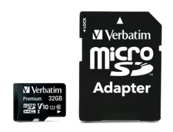 Памет Verbatim micro SDHC 32GB Class 10 с адаптер