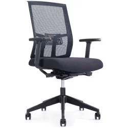 Chair Sydney Lux with armrest mesh black