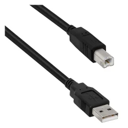 Кабел за принтер USB 2.0 A/B 1.5м, Черен