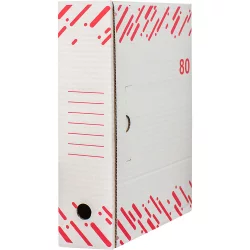 Arch.box cardboard 36/26/8 white/red