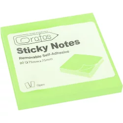 Sticky notes 75/75 green neon 80 sheets