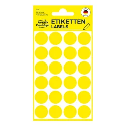 Самоз. кръгчета Avery ф18 жълт 96бр