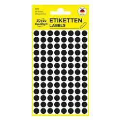 Самоз. кръгчета Avery ф8 черен 416бр
