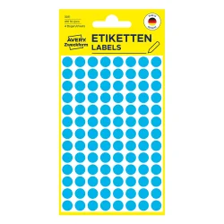 Самоз. кръгчета Avery ф8 син 416бр