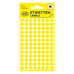 Самоз. кръгчета Avery ф8 жълт 416бр