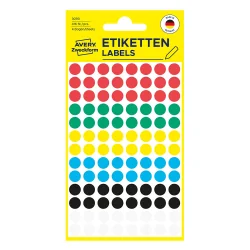 Самоз. кръгчета Avery ф8 асорти 416бр