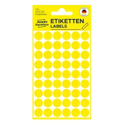 Самоз. кръгчета Avery ф12 жълт 270бр