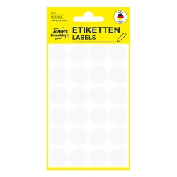 Самоз. кръгчета Avery ф18 бял 96бр