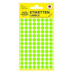 Самоз. кръгчета Avery ф8 неон злн. 416бр