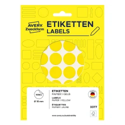Самоз. кръгчета Avery ф18 жълт 1056бр