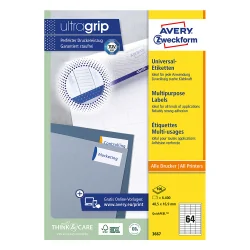 Етикети Avery 48.5/16.9 A4 64ет 100л