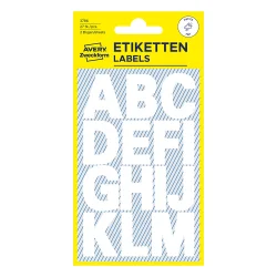 Avery adhesive letters 25mm wht 30pcs