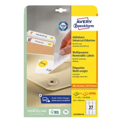 Етикети Avery отлеп. 63.5/29.6 27ет 30л