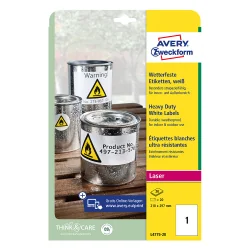 Етикети Avery Heavy Duty 210/297 1ет 20л