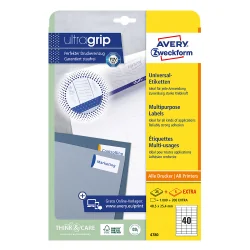 Етикети Avery 48.5/25.4 A4 40ет 30л
