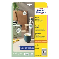Етикети Avery отлеп. кръг ф10 315ет 25л