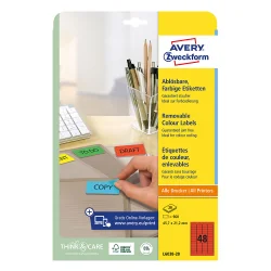 Етикети Avery отл.45.7/21.2 48ет 20л чрв