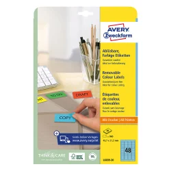 Етикети Avery отл.45.7/21.2 48ет 20л син