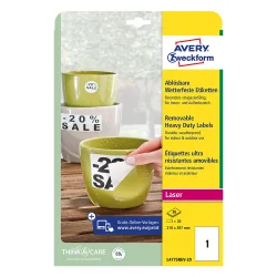 Етикети Avery уст.отлеп. 210/297 1ет 20л