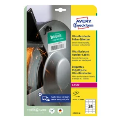 Етикети Avery 63.5/33.9 Супер 24ет 10л