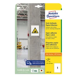 Avery 210/297 Super labels 1p 20l