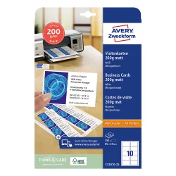 Business cards Avery 85/54 ds 10pcs 25sh