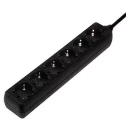 Hama power strip 6 sockets 1.4m black