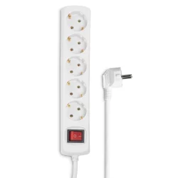 Power Strip Hama 47842 5 outlets with switch, White