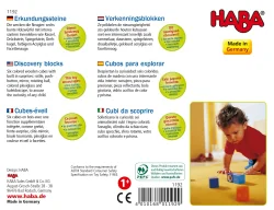 HABA Wooden colored cubes acoustic effects - 6 pcs., 12+ months