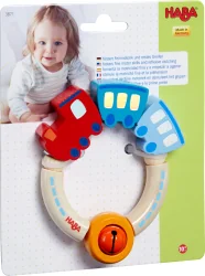 HABA Wooden Baby Rattle Train, 10+ months