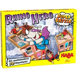 Haba Game Board Game 3D Rhino Battle, 4+ years