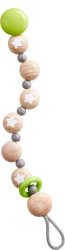 HABA pacifier chain, colorless wood, 0+ months