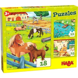 Puzzle HABA Farm Animals 3pcs 3+