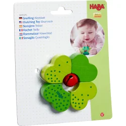 HABA Wooden baby rattle Clover, 6+ months
