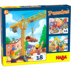 Haba Puzzle Construction sites 3pcs 3+