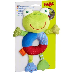 Мека дрънкалка за хващане HABA Жаба, 6+ месеца