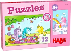Комплект два пъзела HABA Еднорози, 3+ години