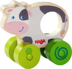 HABA Wooden baby push toy Cow, 10+ months