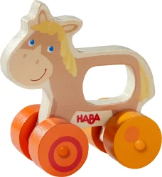 HABA Wooden baby push toy Horse, 10+ months